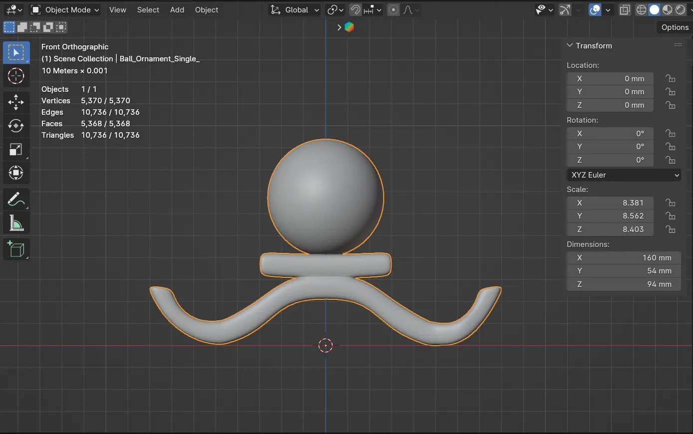 Ball Minimalist Ornament