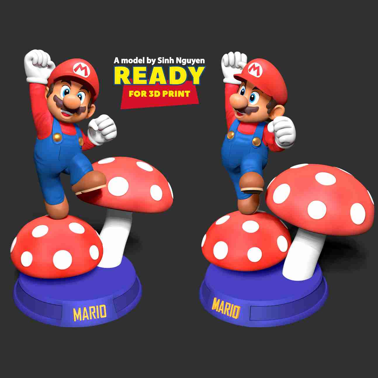 Super Mario free 3d model - download obj file