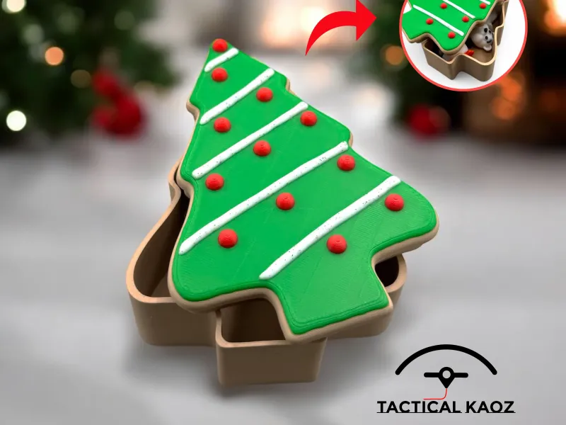 Recipiente de Biscoito em Forma de Árvore de Natal