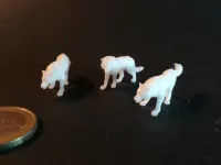 Wolf Pack - 3 Wolves - PRESUPPORTED - 32mm Scale-0