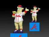 MLB - Atlanta Braves mascot statue - Meet Blooper - 3d print-2