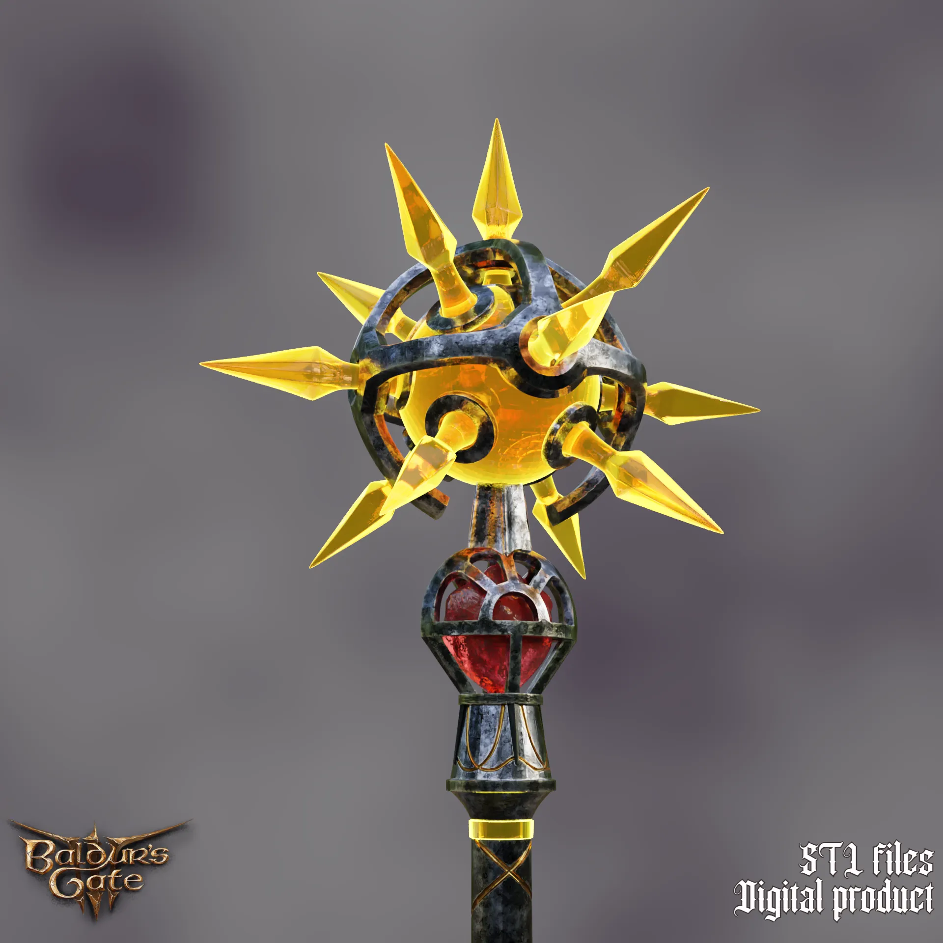 Fantasy Blood Of Lathander Mace Baldurs Gate 3