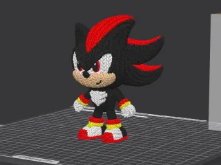 Shadow the Hedgehog Knitted - Crochet - Sonic