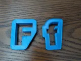 Letter F Alphabet Upper & Lower Case Cookie Cutter-0