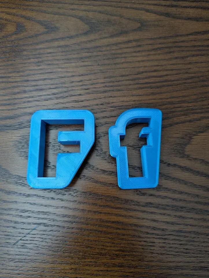Letter F Alphabet Upper & Lower Case Cookie Cutter
