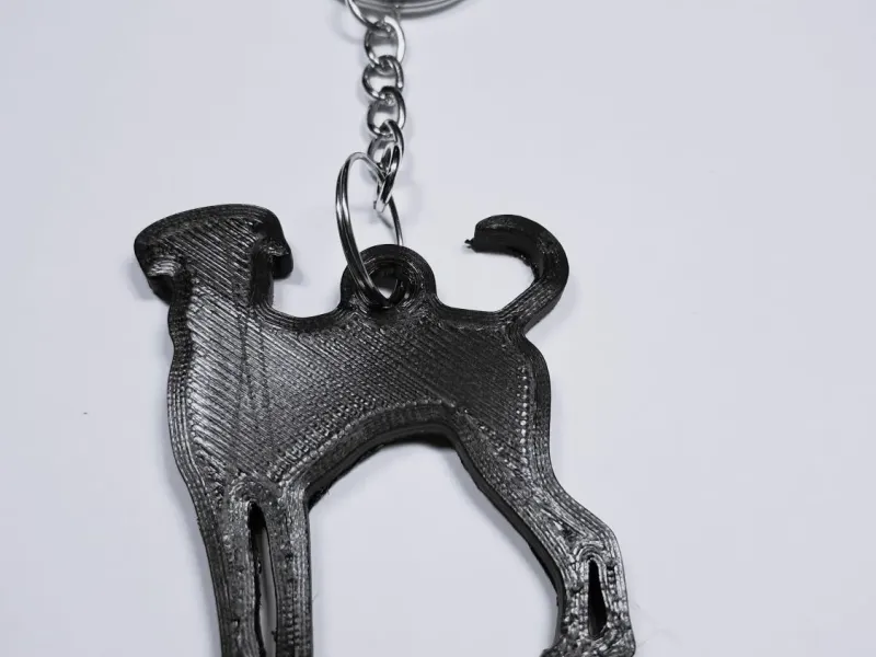 Dalmatian silhouette keychain