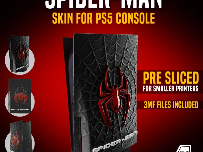 ملف SPIDER-MAN SKIN/COVER لوحدة تحكم PS5 3MF مضمن