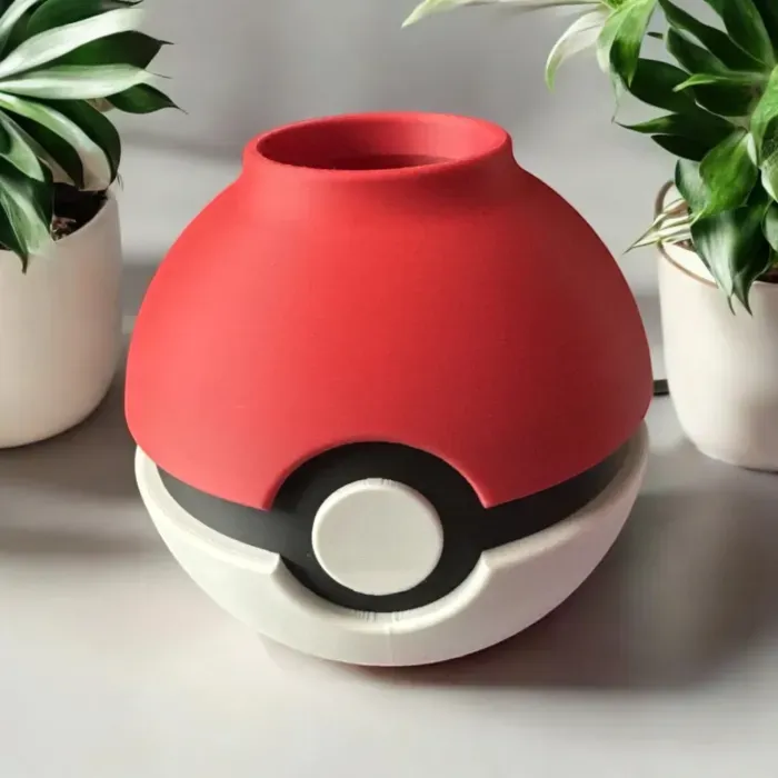 Pokéball-Inspired Vase – Fun and Unique Pokémon Decor Piece