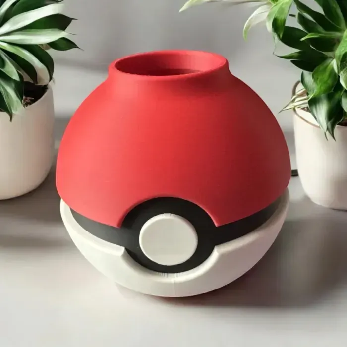 Pokéball-Inspired Vase – Fun and Unique Pokémon Decor Piece