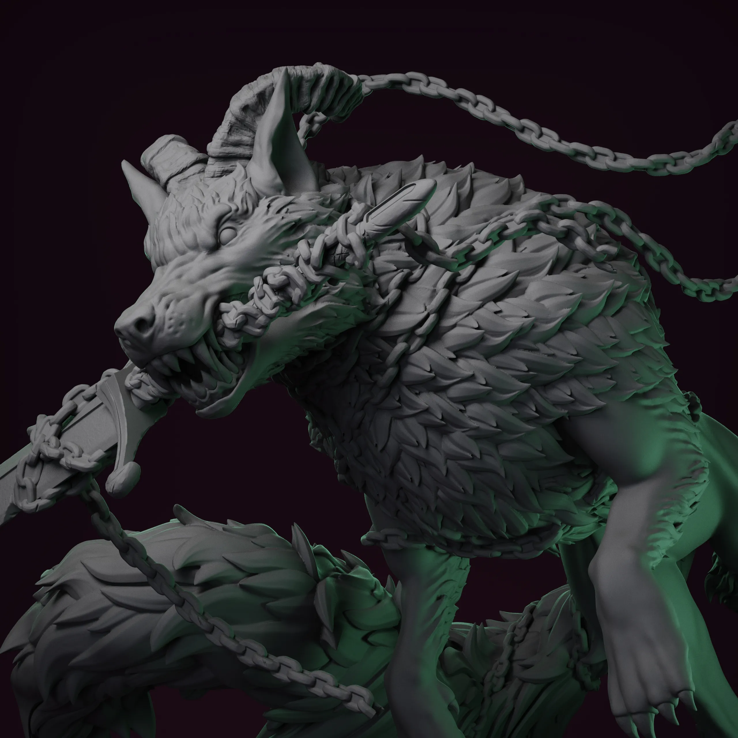 Fenrir - The Wolf God - Tabletop mini