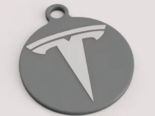 Tesla Keychain 3D Model