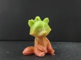 Low poly racoon keychain-2