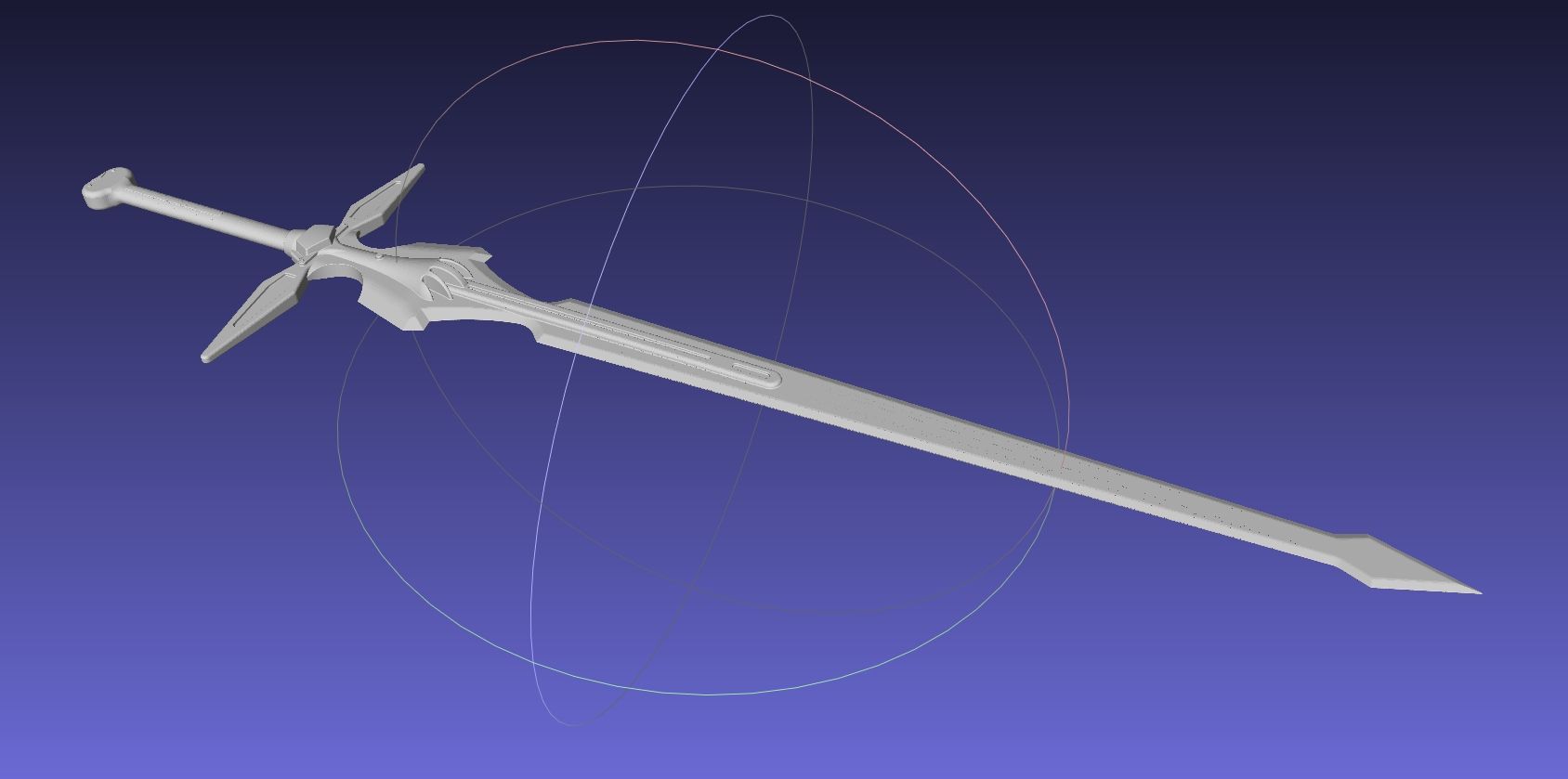 Sword Art Online Dark Repulser Sword Assembly | 3D models download ...