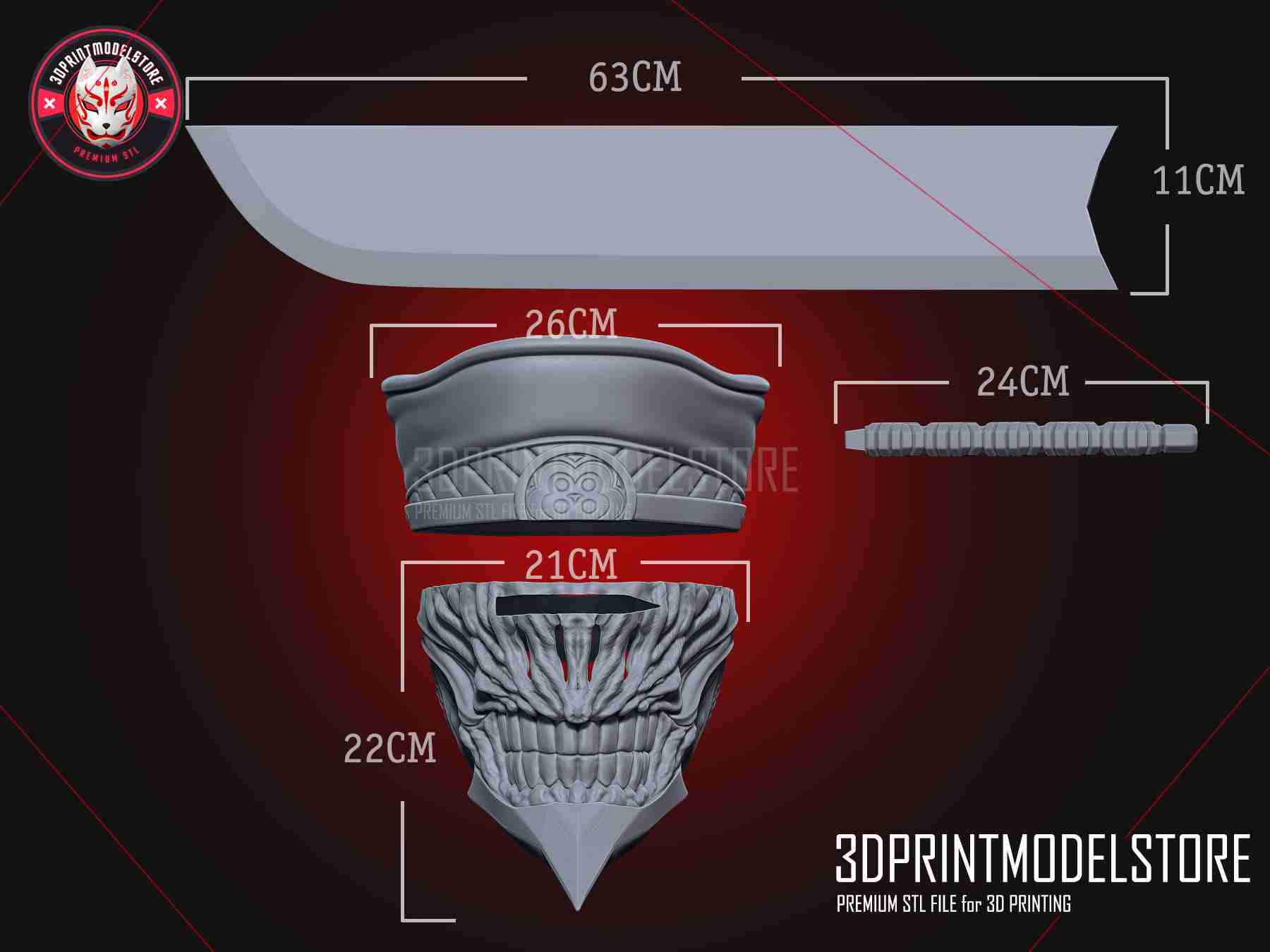 Chainsaw Man Cosplay Helmet - Katana Man - Halloween Costume 3D model 3D  printable