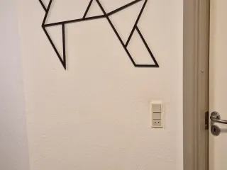 Low poly dog wall art