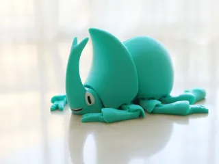 Articulated rhino beetle, flexi fidget