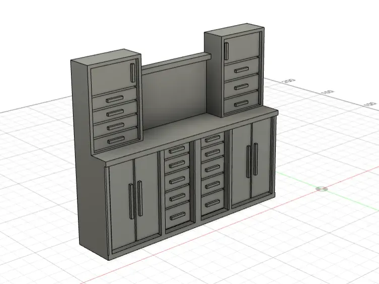 1/18 Arbeitskabinett E / Werkbank E