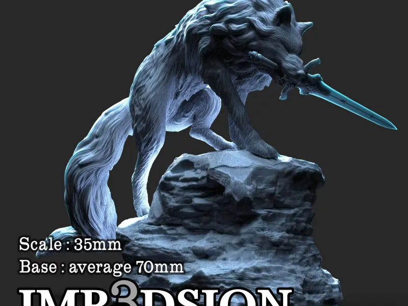 Big Giant wolf with sword