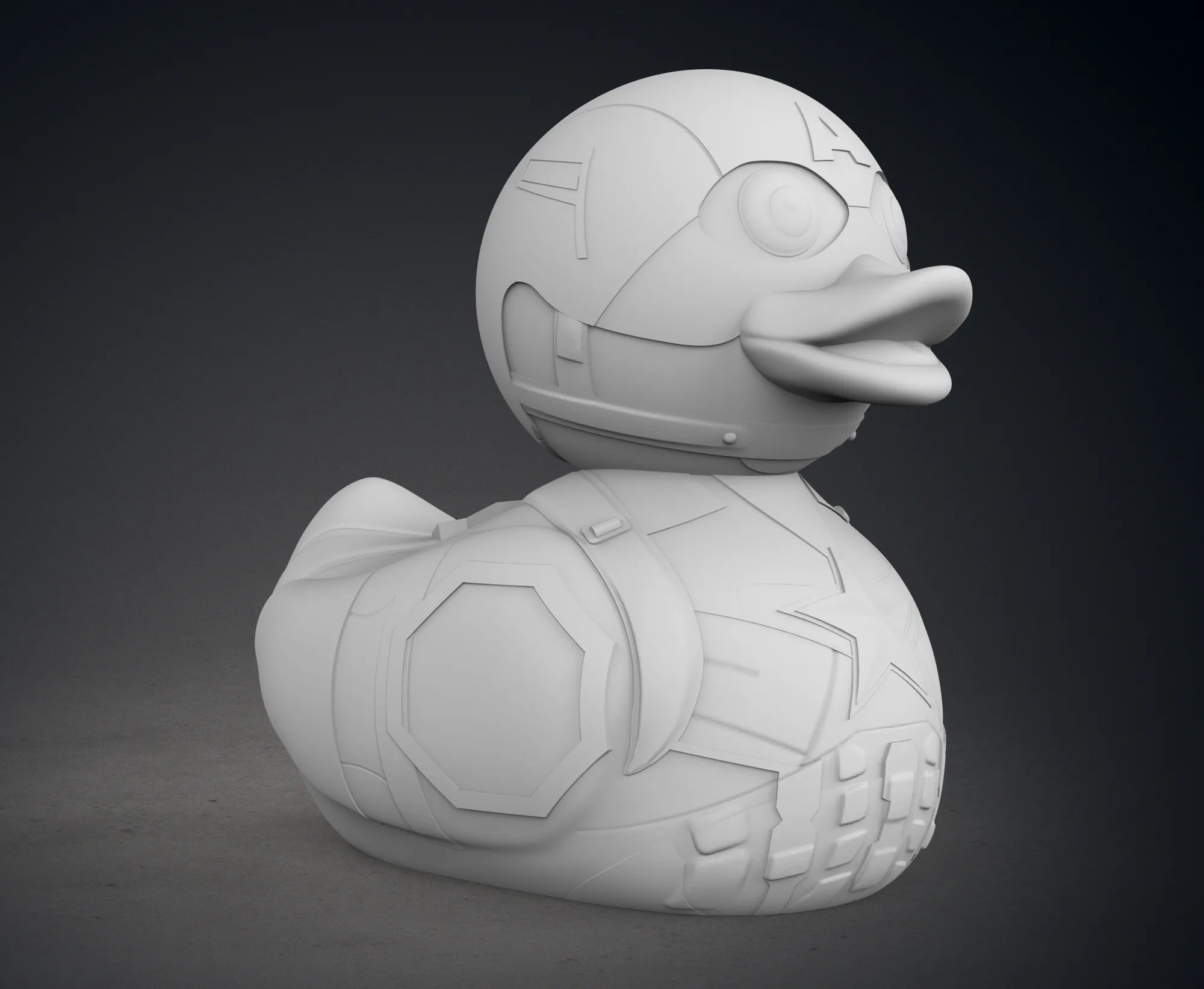 Cute Captain America Rubber Duck