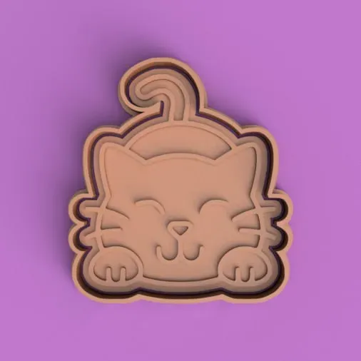 cortante + estampa de gato / cat cutter + estamp