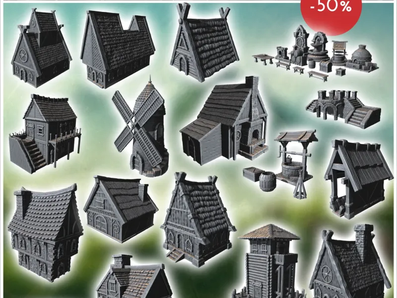 Medieval village pack No. 14