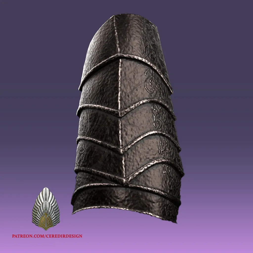 Armatura bicipite di Sauron Il signore degli anelli 3D DOWNLOAD DIGITALE