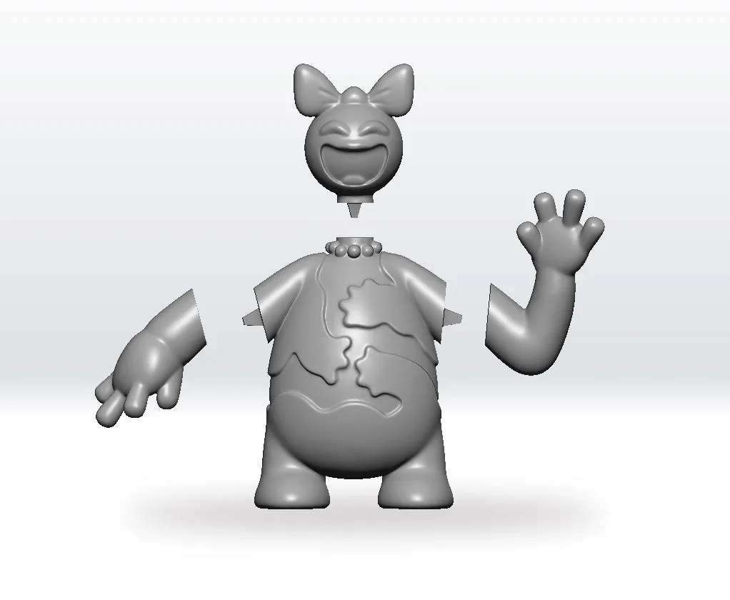 Dolly the Doughgirl Doey STL 3D Model Fanart character