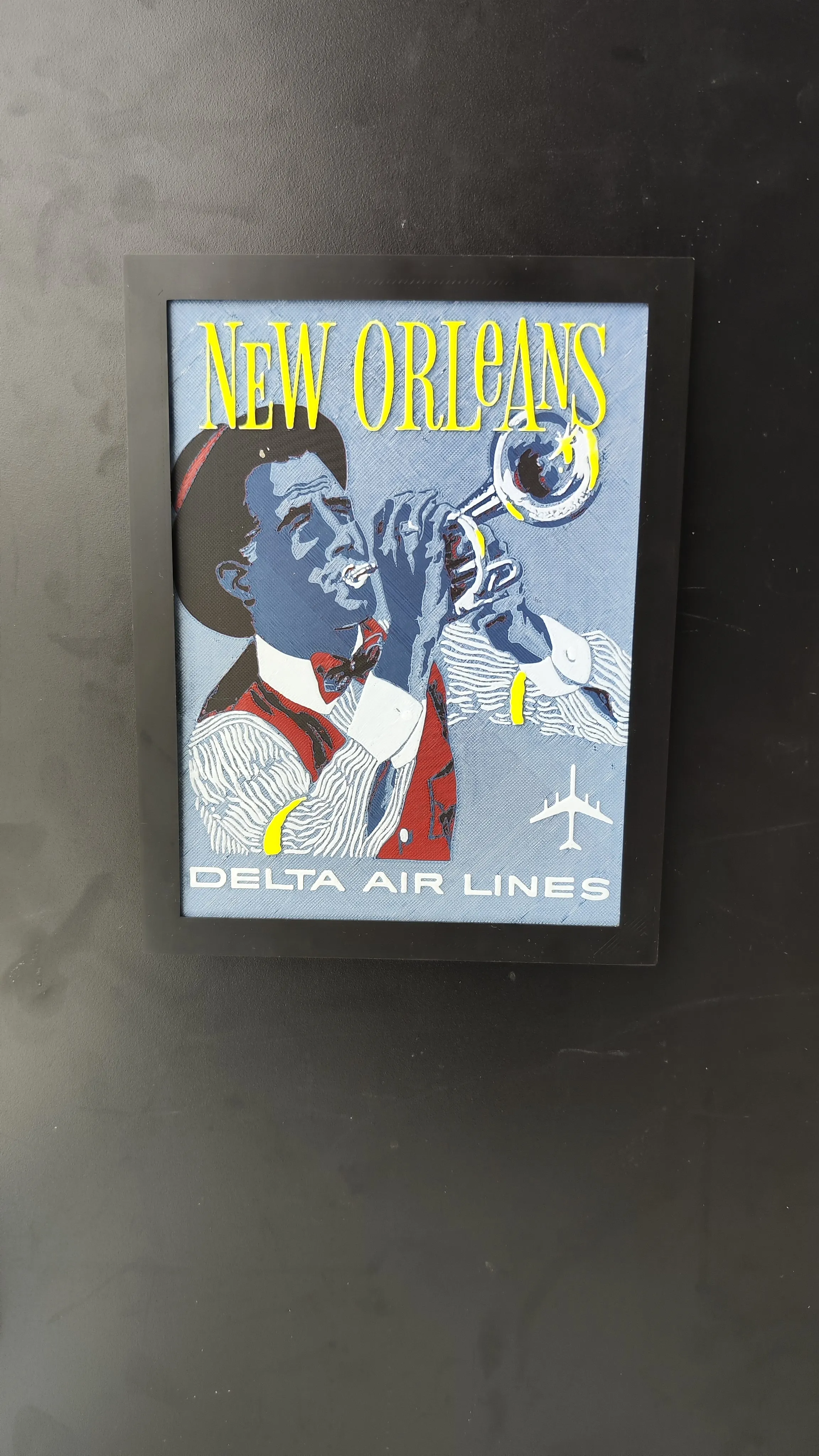 Vintage delta airlines poster for New Orleans - Hueforge