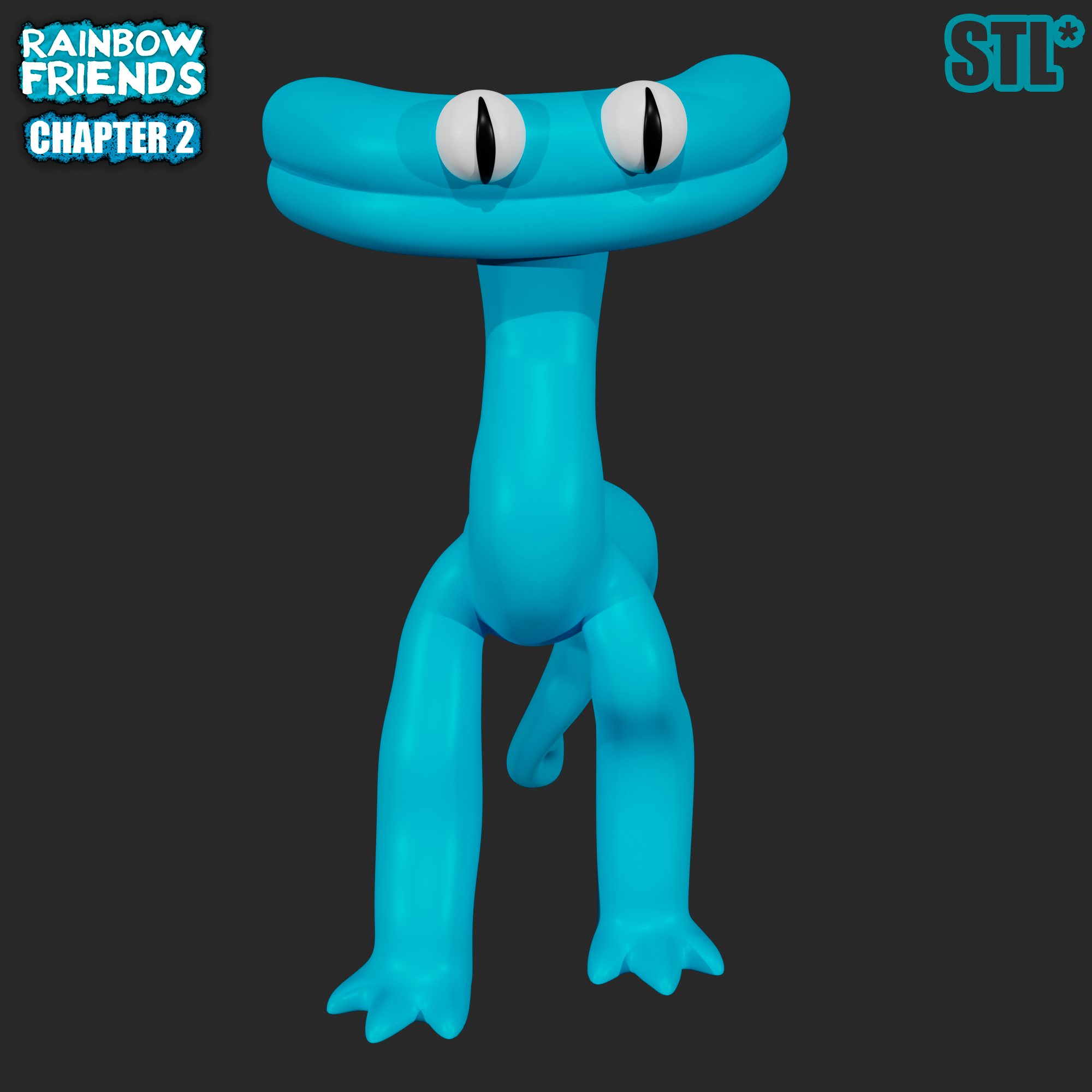 CYAN FROM RAINBOW FRIENDS CHAPTER 2 ROBLOX GAME, 3D models download