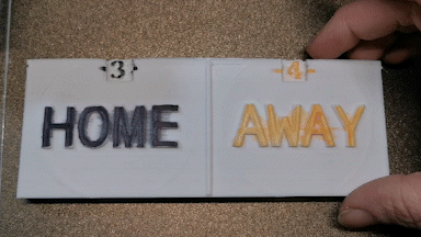 Home/Away Mini Score Board - Print-In-Place 3d model