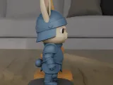 Cute Chibi Knight Bunny 3D Printable Figure STL-6