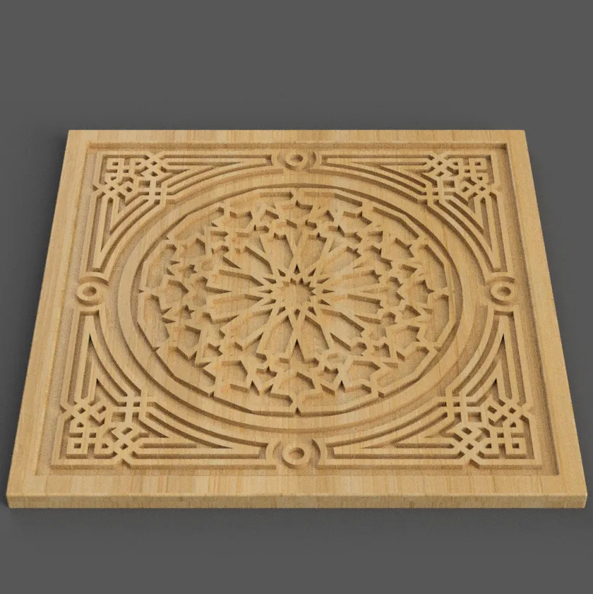 Decorative Arabic Squares coaster - table top - wall art