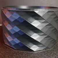 Self Watering Draining Low Poly Spiral Twist Planter Pot-6