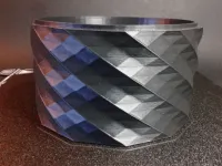 Self Watering Draining Low Poly Spiral Twist Planter Pot-6