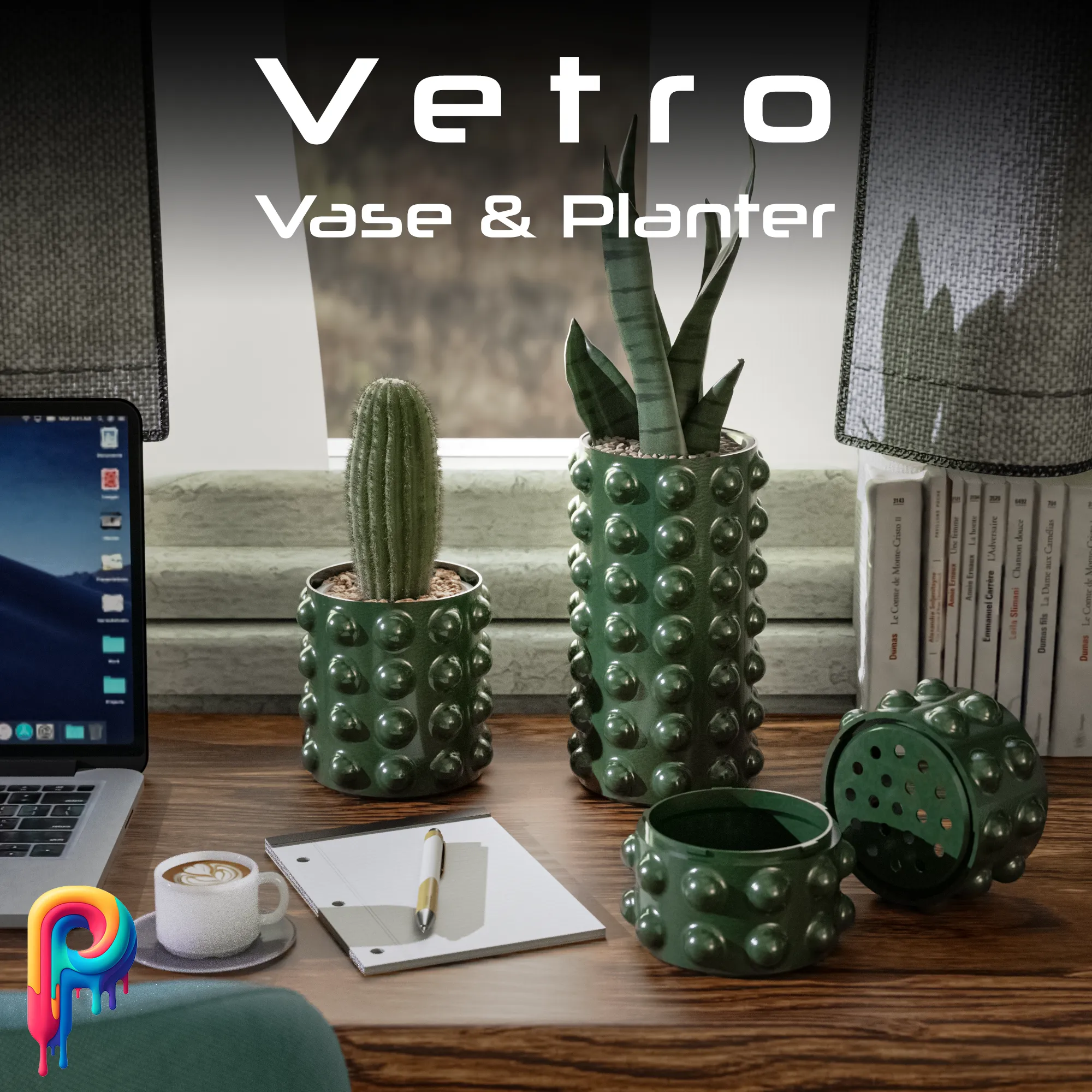 Vetro Vase & Planter Set by Polymeria