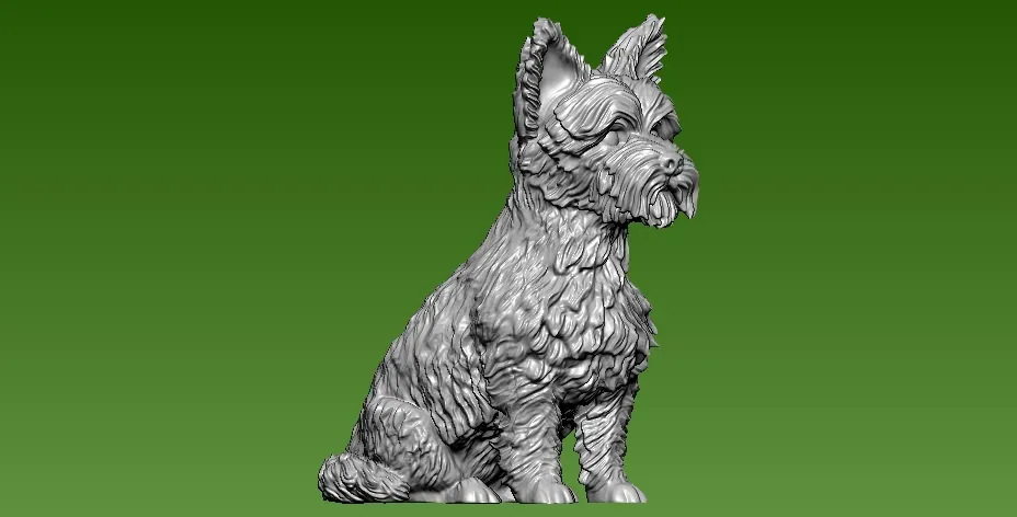 Pit Bull Terrier 3D printable vertical version 3D print mode
