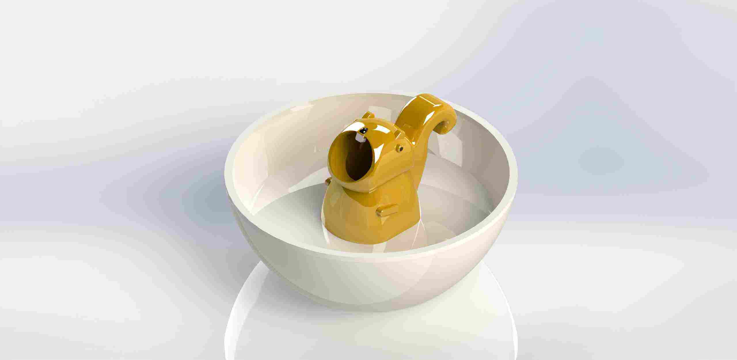 PISTACHIO SQUIRREL CONTAINER WITH DOUBLE BOTTOM FOR SHELLS