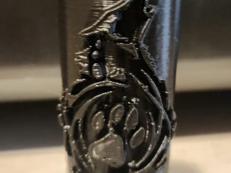 Regular Sized Bic Lighter Sleeve with Wolf Design