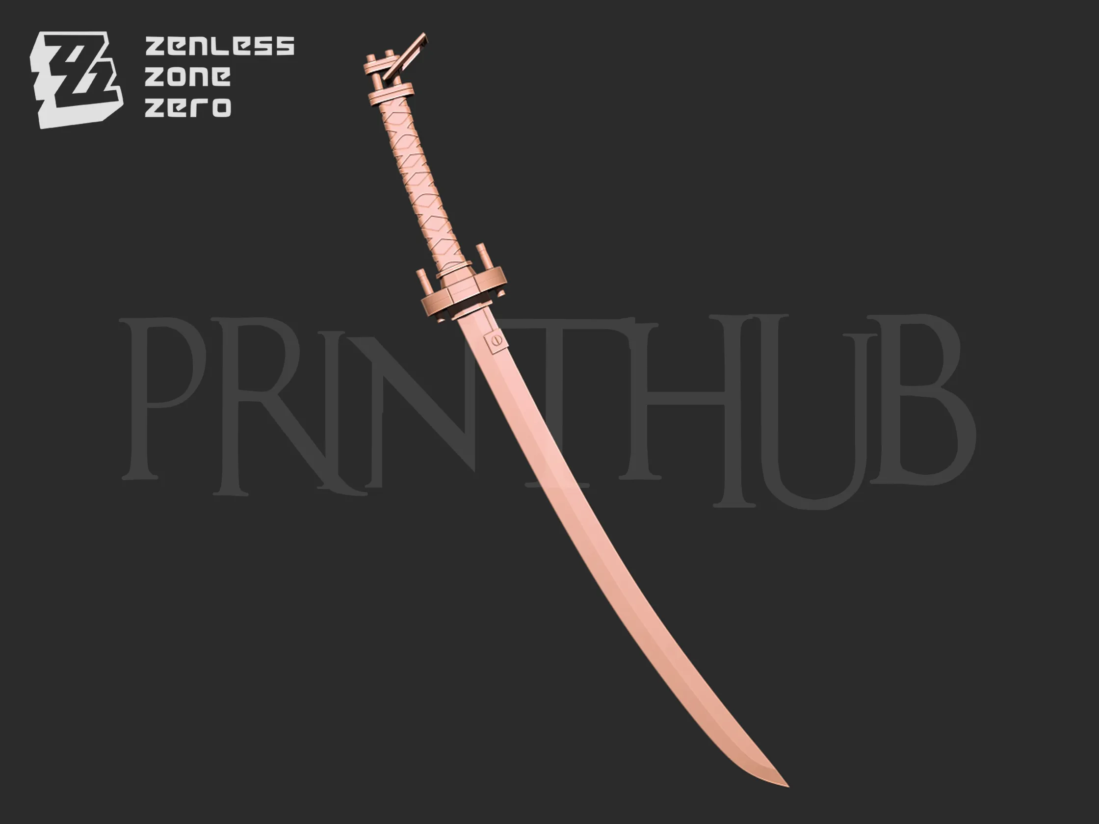 Hoshimi Miyabi Sword from Zenless Zone Zero Cosplay 3d model