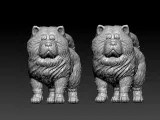 Chow Chow Dog model - Chow Dog statue - 3D print-2
