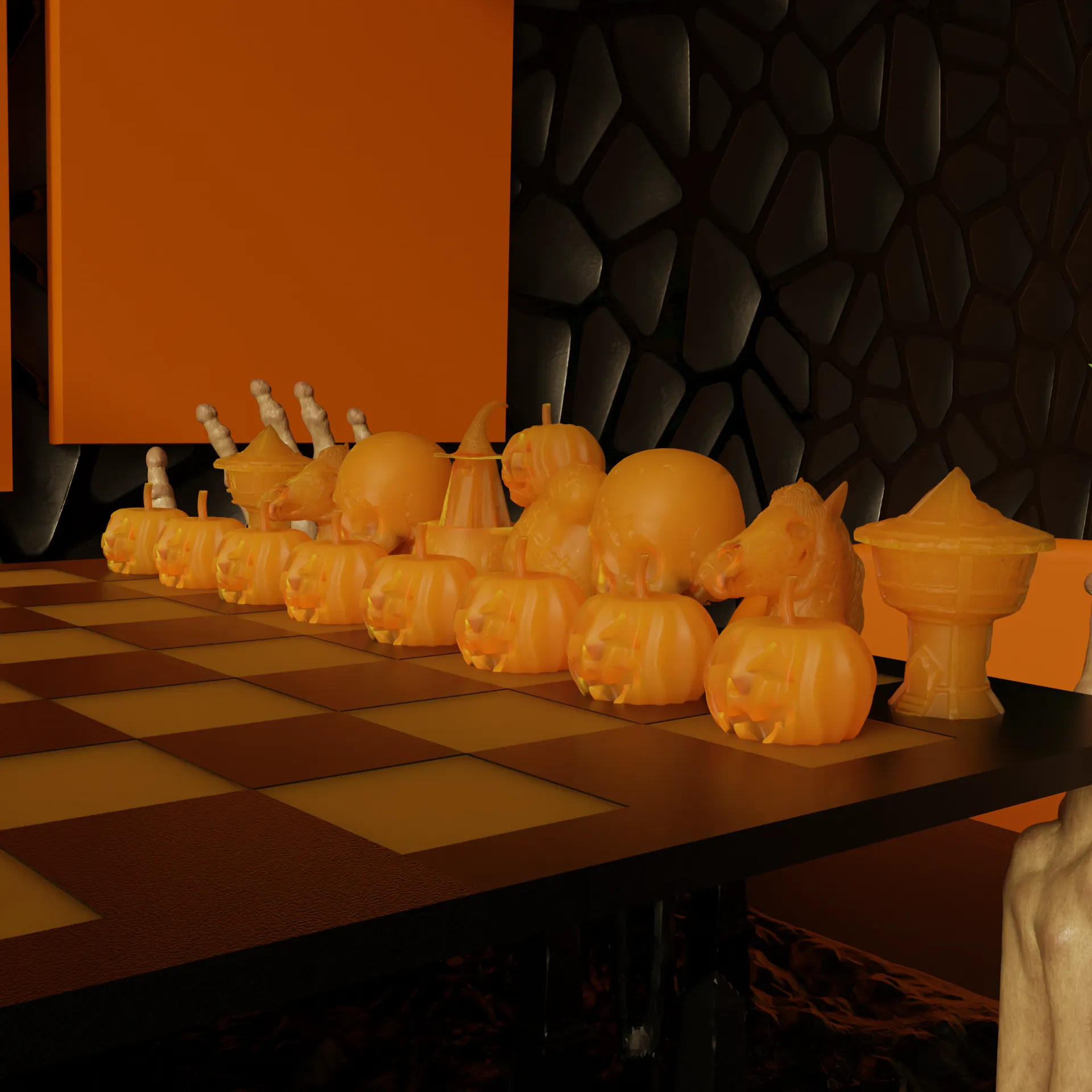 Nightmare's Gambit - Halloween Chess Set