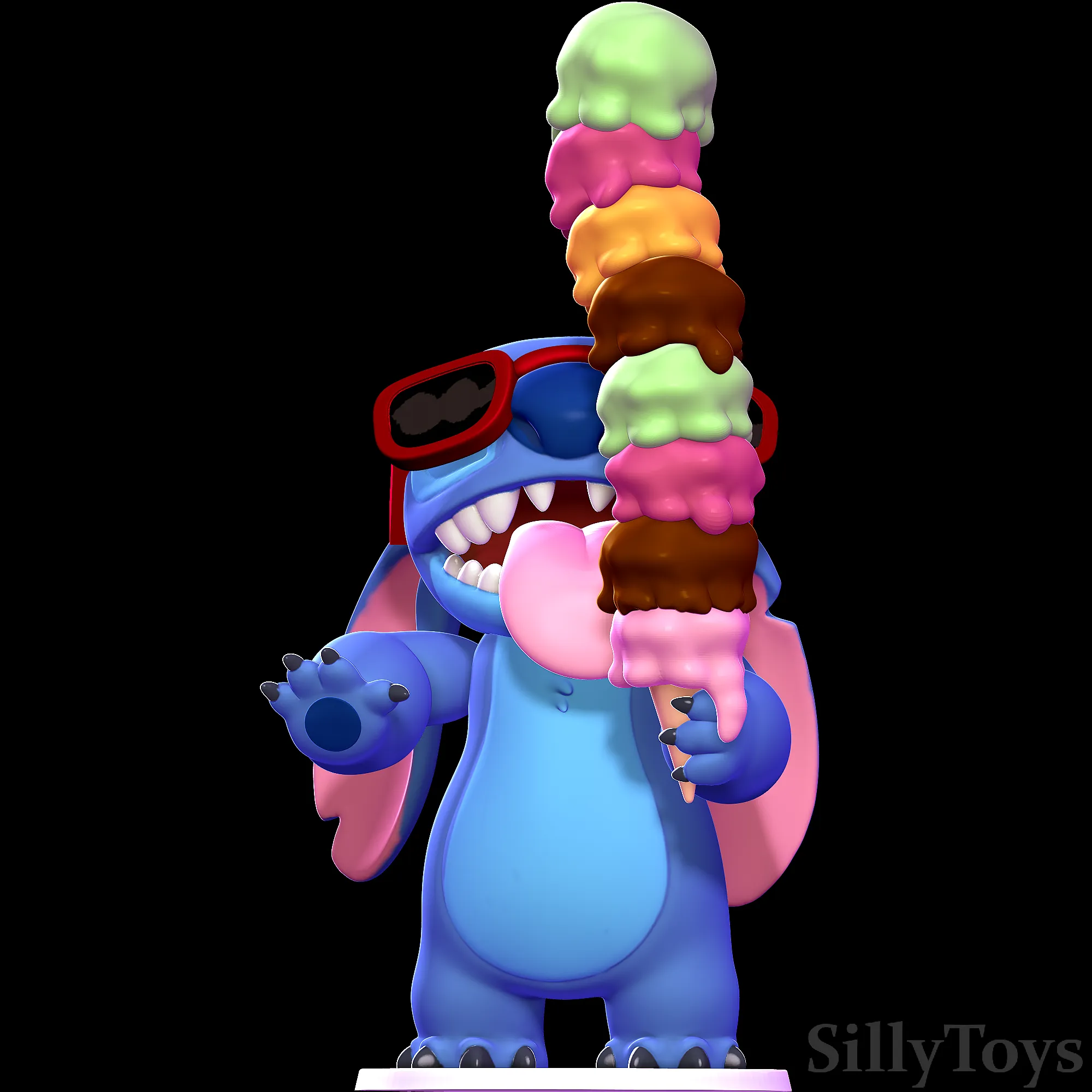 Stitch with Ice Cream - Lilo and Stitch