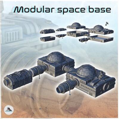 Modular dome space base - Terrain Scifi Science fiction SF