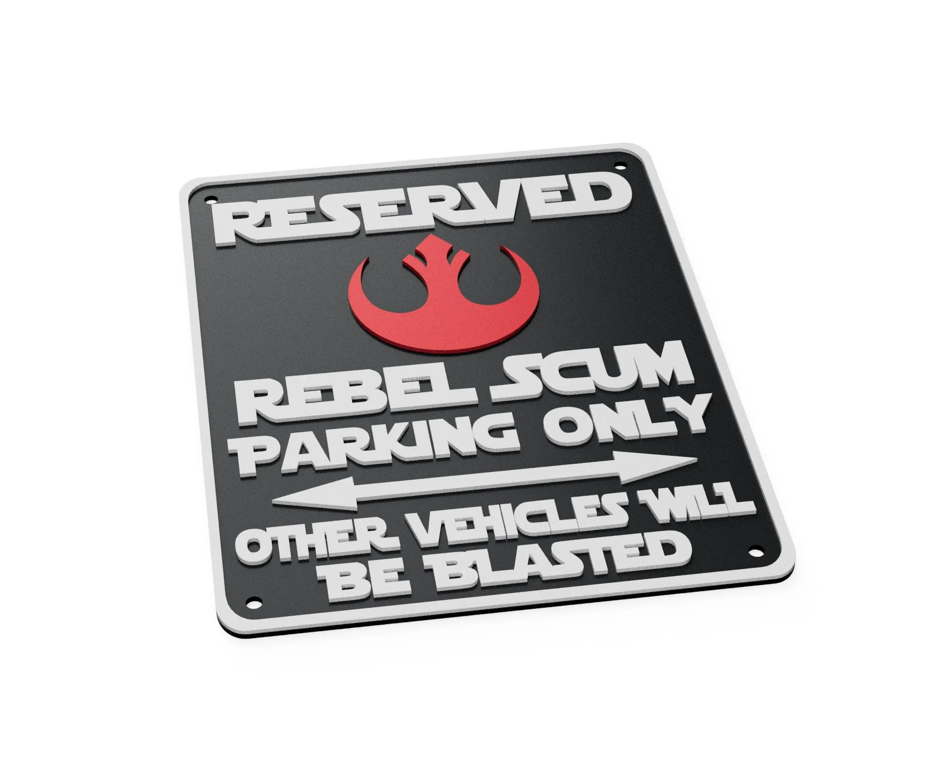 Предупреждающий знак "Альянс повстанцев-отморозков" Star Wars Fun Parking Warning Sign