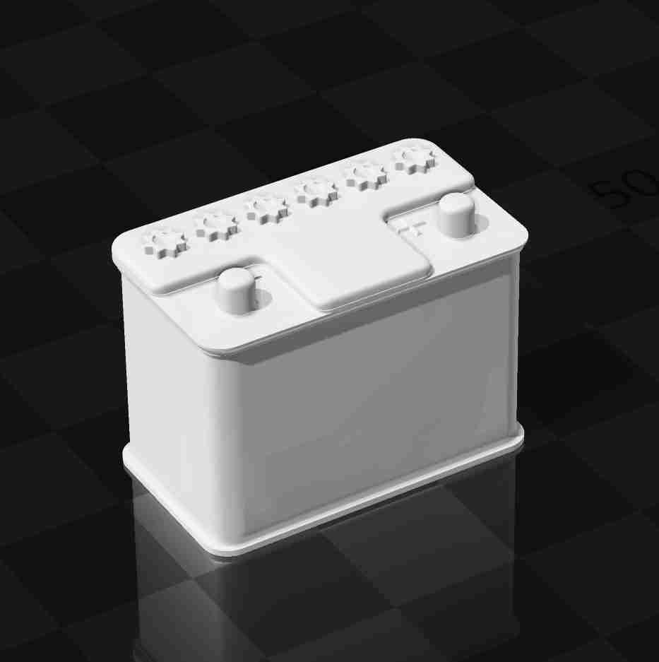 led car battery miniature 3D models download Creality Cloud