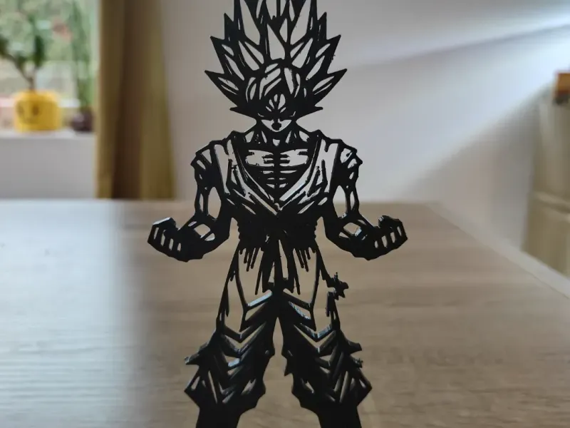 Geometric San Goku from Dragon ball low poly