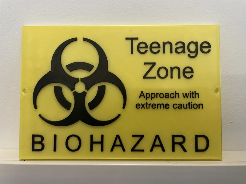 Teenager Room / Door Sign - Biohazard