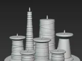Geometric Sculptural Candle Stand-1