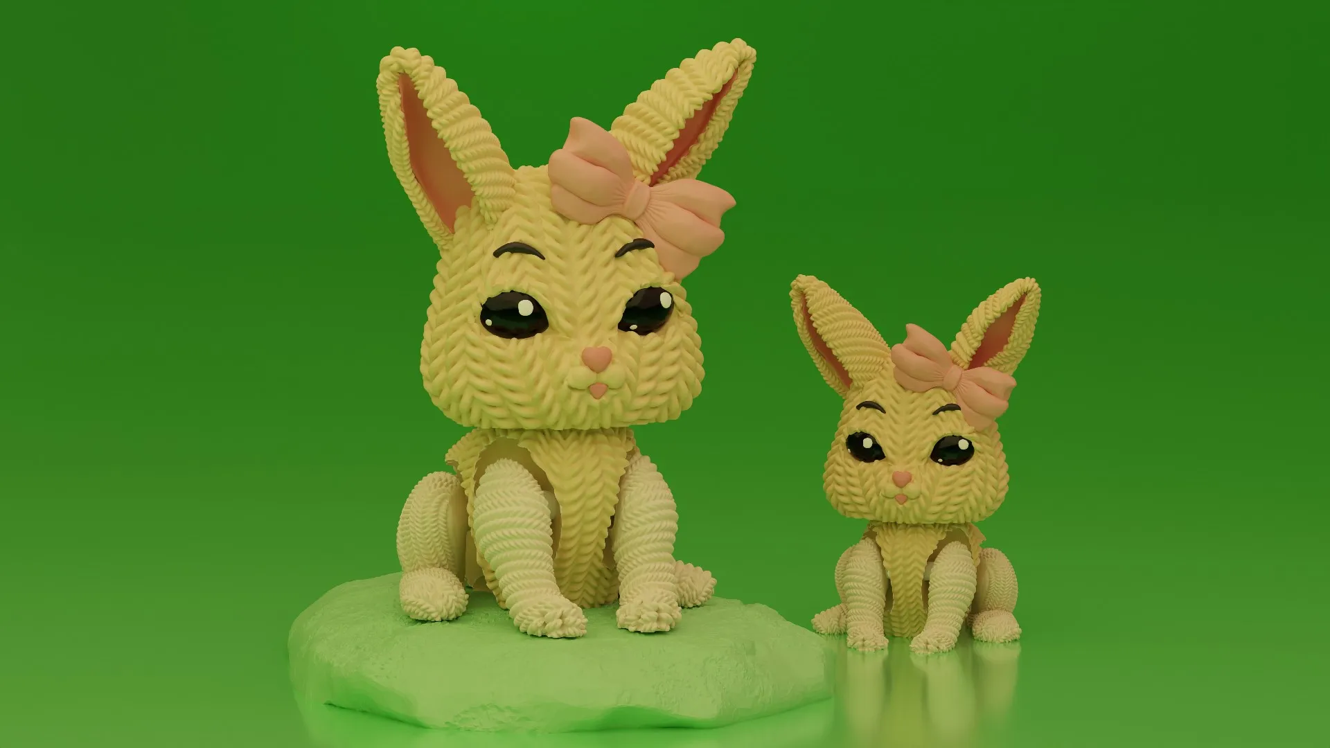 Crochet Articulated Bunny - painted 3mf