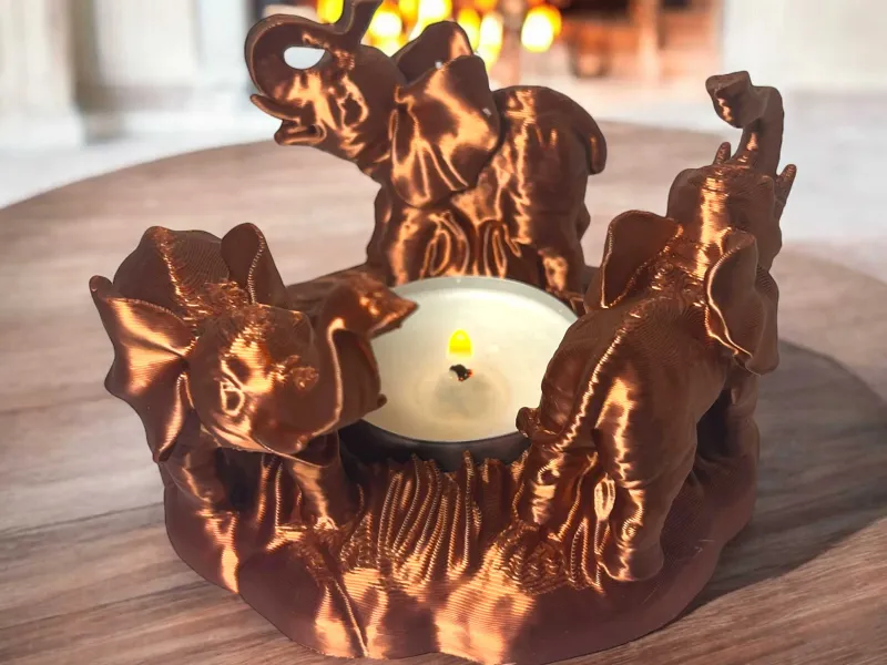 Elephant candle holder